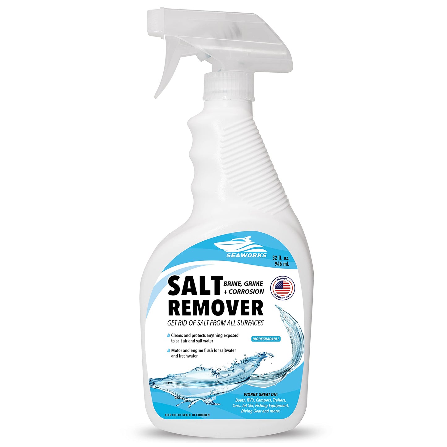 Bottle Salt Remover Engine and Motor Flush with Spray Nozzle, 32 Oz