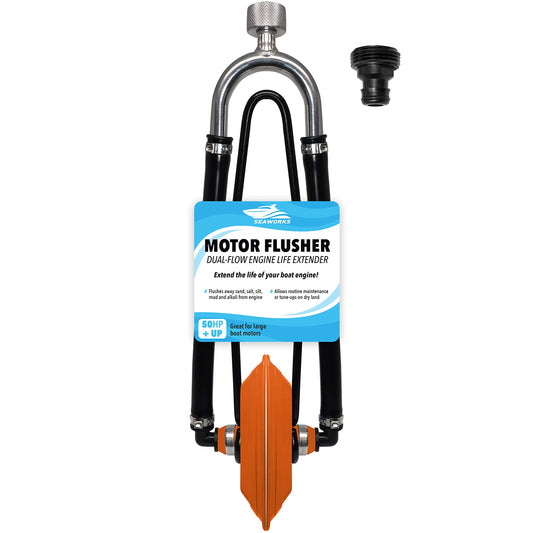 Seaworks Dual Flow Motor Flusher, Orange