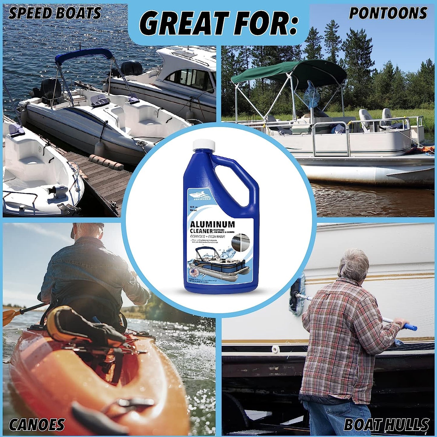 Seaworks Professional Boat Aluminum and Pontoon Cleaner