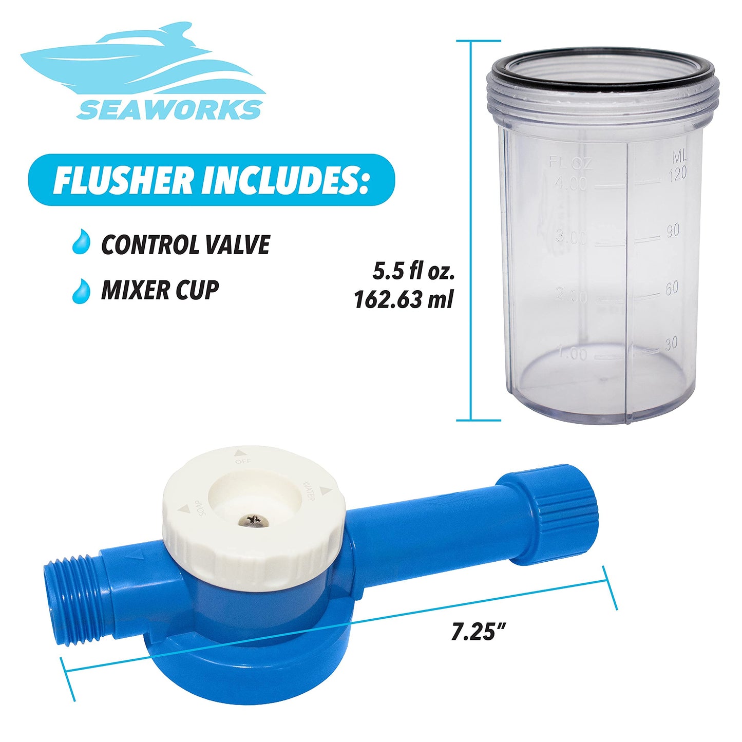 Flush Mixer with Quart/32 Fl Oz Salt Remover